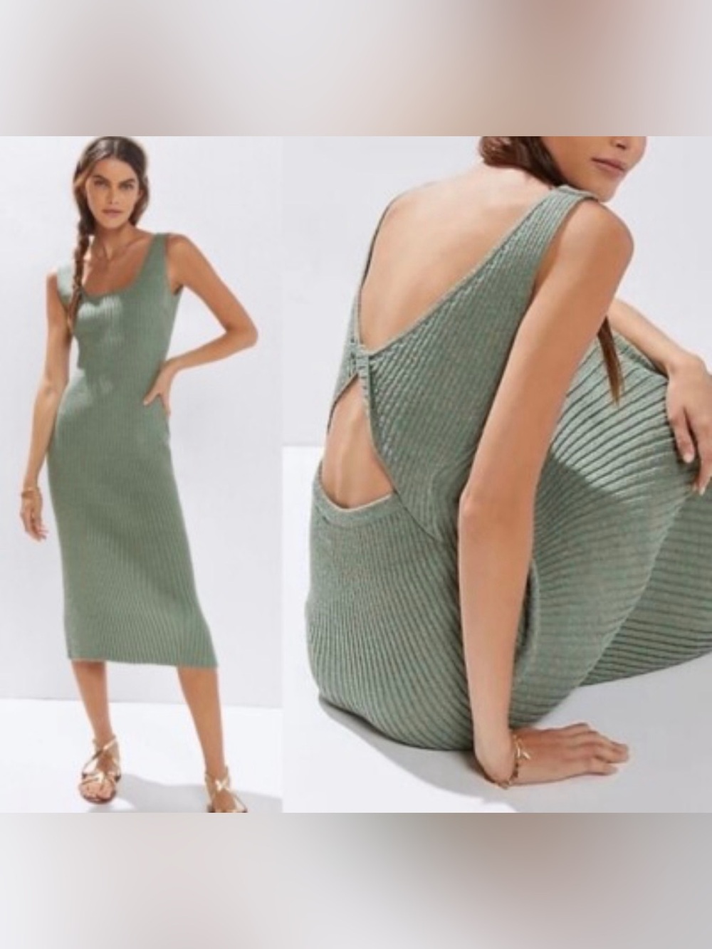 Amadi Anthropologie Mid Length Ribbed Dress Size Small